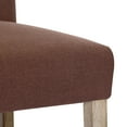 thumbnail image 6 of WestinTrends Hayes Bar Chairs Set of 2, Linen Upholstered Button Tufted Kitchen Island Chairs Bar Height Stools Solid Wood Legs, Brown, 6 of 8