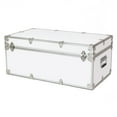 thumbnail image 6 of Rhino Trunk & Case Large Essential College Trunk with Wheels - Secure Dorm Storage Chest - Ideal Footlocker for Students - Strong Trunks with 1000+ Pound Sitting Capacity 32"x18"x14" (White), 6 of 9