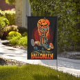 thumbnail image 2 of ZNDUO Zombie Evil Pumpkin Pattern Halloween Garden Flag, Small Yard Lawn Flag for Outdoor House Decor Holiday Home Decorations, 12.5"x18", 2 of 8