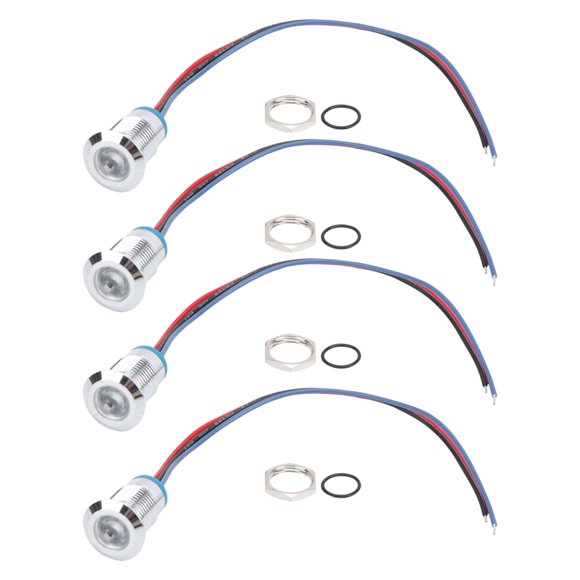 Fugacal LEDs Rondes Étanches Précâblés Précis pour les Commutateurs de Contrôle d'Accès pour la Modification de Voiture pour les Machines-Outils Cnc pour la Modification d'Ordinateur