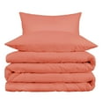 thumbnail image 2 of Superior Cotton Blend 800 Thread Count Duvet Cover Set, Full/ Queen, Coral, 2 of 4