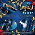 thumbnail image 4 of Blue & Gold Graduation Banner Star Decorated Grad Backdrop Graduation Cap Tassel Accent Academic Background for Graduation Party College Graduation Academic Ceremony, 4 of 9