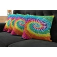 thumbnail image 2 of Ambesonne Rainbow Throw Pillow Cover 4 Pack, Rainbow Tie Dye Effect, 18", Multicolor, 2 of 6