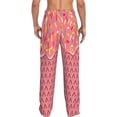 thumbnail image 3 of Balery Chocolate with Flowing Cream print Men's Pajama Pants,Ultra Lightweight Pjs,Lounge Pant-Medium, 3 of 9