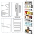 thumbnail image 5 of Over the Door Pantry Organizer, 8-Tier Over the Door Organizer with Adjustable Basket, Pantry Door Organization for Pantry Kitchen Storage Room Spice Rack, White, 5 of 6