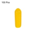 thumbnail image 3 of Unique Bargains 100 Pcs Embouts en Caoutchouc 4mm Protecteur de Filetage en PVC Vinyle Rond pour Étagère Métallique Jaune, 3 of 5