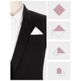 thumbnail image 3 of INSPIRE CHIC Men's Pocket Square Cotton Handkerchiefs for Suits Jacket Silver Gray One Size, 3 of 4