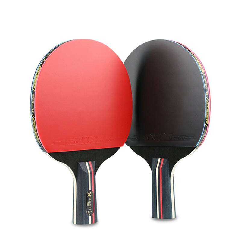 Ping Pong Table Tennis Racket Paddle Bat Long Short Handle With Bag 