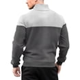thumbnail image 4 of Ceisia Men's Regular-Fit Stand-Collar Half-Zip Color-Blocked Argyle-Textured Polyester Pullover Gift, 4 of 6