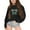Black, variant on Girls Sweatshirt Girls Letter Print Crew Neck Long Sleeve Pullover Sweatshirt Hoodless Top Black 5-6 Years