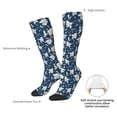 thumbnail image 5 of Picia Women Crew Soft Moisture-wicking Socks Lilies Flowers Pattern Design Cotton Socks, One Size fit All, 5 of 9
