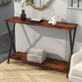 thumbnail image 1 of Console Table, Sofa Tables Narrow Entryway Table with Outlet, Shelf and Metal Frame, 33.5” Behind Couch Table Industrial Hallway Table for Living Room, Foyer, Bedroom, 1 of 9