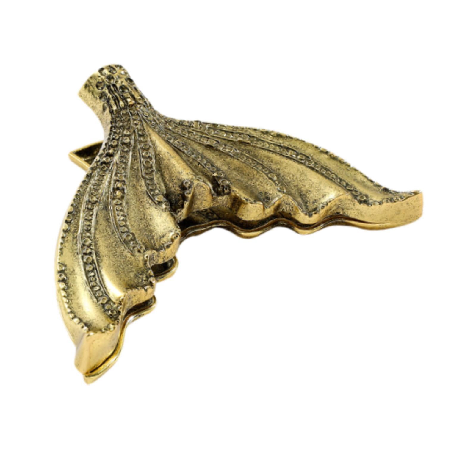 QccHieUs Fish Tail Book Clip Bookmark Reading Marker Page Holder for Men Women Teens Boys Old Gold