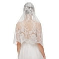 thumbnail image 3 of Sorrowso Church Veil Mantilla Latin Mass Veils Floral Lace Design Scarf Head Coverings, 3 of 9