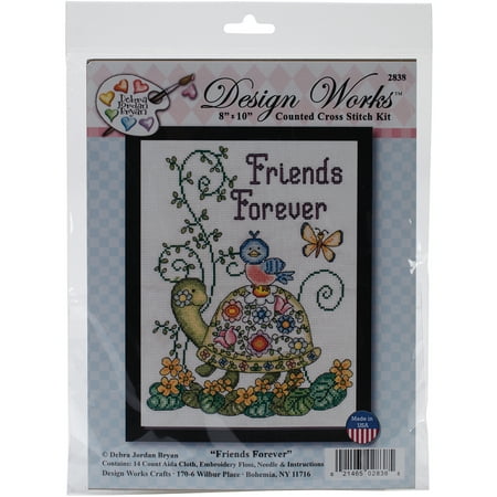 Friends Forever (Turtle) Counted Cross Stitch Kit, 8