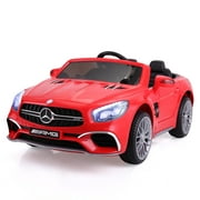 Tobbi 12V Kids Ride On Car Licensed Mercedes-Benz Electric Battery Toy with Remote Control MP5,Red