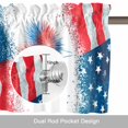 thumbnail image 6 of Independence Day Fireworks Valances for Windows,Kitchen Valance Rod Pocket Short Curtain, Red White Blue Flag Border Valance Curtain Window Valances for Bedroom Bathroom Living Room 54x18in, 6 of 9