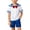 Blue-A, variant on Kids Boys Sailor-Style Uniform Set Shirt Shorts Bow Tie Outfits Size 5-12 Blue-A