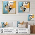 thumbnail image 4 of Designart "Elegance of Blue and Yellow Paint III" Abstract Wall Art - Modern Blue Abstract Entryway Wall Art, 4 of 6