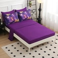 thumbnail image 4 of Wajade Butterfly Comforter Set Full Size, 7PCS Bed in A Bag Retro Soft Purple Bedding Collection with Comforter, Sheet, Pillowcase and Sham, 4 of 6