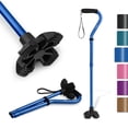 thumbnail image 1 of Bastón KINGGEAR F1 para caminar, para mujeres y hombres, andador autónomo para personas mayores con correa de muñeca, mango de EVA ligero y resistente, base cuádruple grande., 1 of 5
