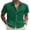 Evergreen, variant on Men's Linen Solid Wedding Short Sleeve Shirt Button Up Relaxed-Fit Shirts