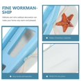 thumbnail image 3 of Mediterranean Style Sailboat Model Sky-Blue Wood Boat Model for Decorating, 3 of 5