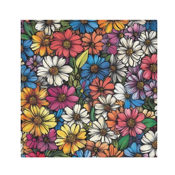 Napkin Satin Napkin 20*20Inchx1 Kitchen Towel Dinner Plate Towel Decorative Towel Napkin Tea Towel Suitable For Kitchen Table Flower Cartoon Cute