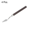 thumbnail image 3 of Uxcell 4 Packs 12mm Width No.6 Stainless Steel Palette knife Spatula Oil Painting Knife Red Wood Handle, 3 of 6