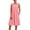 A1-Pink, variant on Women Plus Dresses Summer Solid Casual Round-Neck Sleeveless Beach Tank Sundress With Pocket
