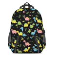 thumbnail image 3 of Dinosaur and Star Black Pattern Cute School Backpack Bag with Padded Back and Adjustable Shoulder Straps 16.9 X 12.6 X 5.9 Inches, 3 of 5