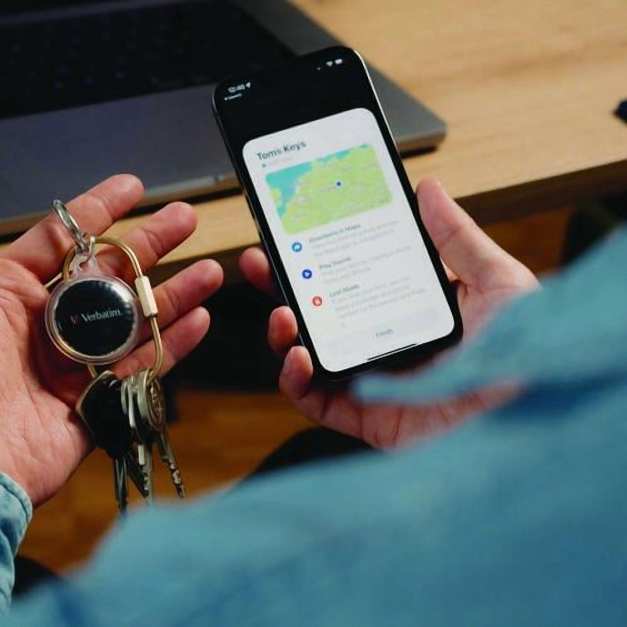 My Finder Bluetooth Coin Tracker for Apple iOS, Black | Bundle of 2