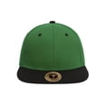 thumbnail image 2 of TopHeadwear Polyester Two-Tone Flat Bill Snapback - Green/Black, 2 of 2