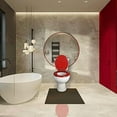 thumbnail image 4 of Red Round Toilet Seat Natural Wood Toilet Seat with Zinc Alloy Hinges, Easy to Install also Easy to Clean, Scratch Resistant Toilet Seat by  (Round, Red), 4 of 5