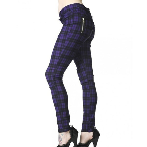 plaid pants womens skinny