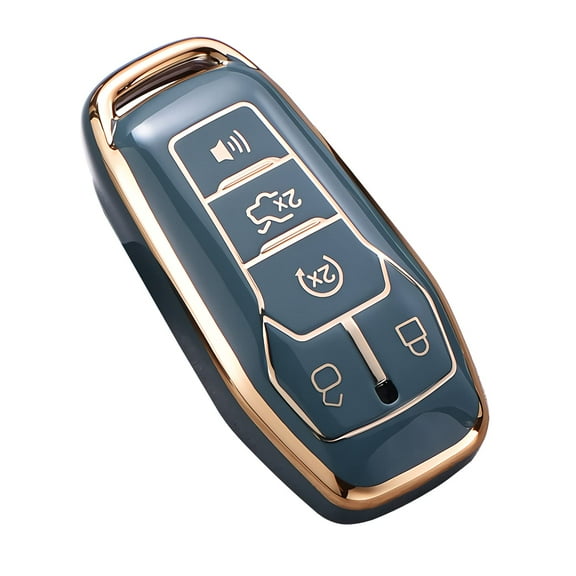 for Ford Key Fob Cover, Premium Soft TPU Full Protection Key Fob Case for Ford Fusion Mustang F150 Edge Explorer Lincoln MKZ MKC MKX Smart Remote Key Protector