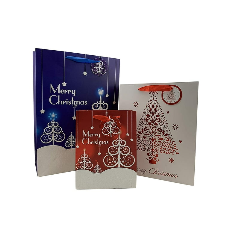 Colorful Christmas Gift Bags With Mix and Match Tags, Assorted