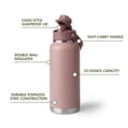 thumbnail image 4 of Ozark Trail 32 oz Stainless Steel Insulated Chug Water Bottle, Rose, 4 of 13