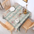 thumbnail image 2 of Orange and Purple Diamond Shaped Geometric Boho Pattern Square Tablecloth,Waterproof Square Table Cover,Wipeable Spillproof Washable Table Cover for Home Kitchen Party Decor 52"x52"(132x132cm), 2 of 6