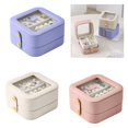 thumbnail image 2 of Multiple Layer Jewelry Travel Case Travel Ready Jewelry Organizers Convenient Storage Case for Storing Accessories, 2 of 15