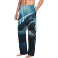 thumbnail image 6 of Salouo 3D Realistic Shark Print Pajama Pants for Men, Lounge Pants Elastic Waistband Casual Men's sleepwear Loungewear Sleep Pajama Pant -Medium, 6 of 7