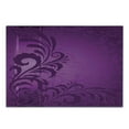 thumbnail image 3 of Purple Cutting Board, Spiral Floral Branch Leaves on the Vertical Border Retro Style Abstract Design, Decorative Tempered Glass Cutting and Serving Board, Small Size, Purple Plum, by Ambesonne, 3 of 5