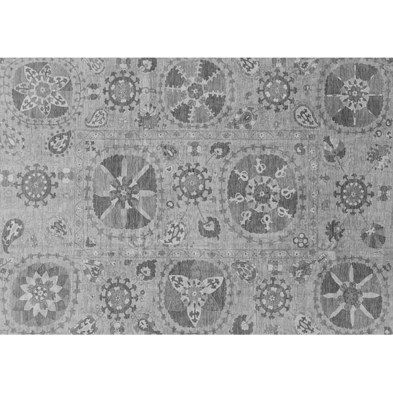 Ahgly Company Indoor Rectangle Abstract Gray Modern Area Rugs, 8' x 10'