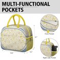 thumbnail image 6 of Lunch Bag Lunch Box for Women Reusable Insulated Lunch Cooler Bags,Large Capacity for Work Travel Picnic,Water-Resistant Blue Daisy Lunch Tote Bag Gifts for Woman Mom Yellow, 6 of 6