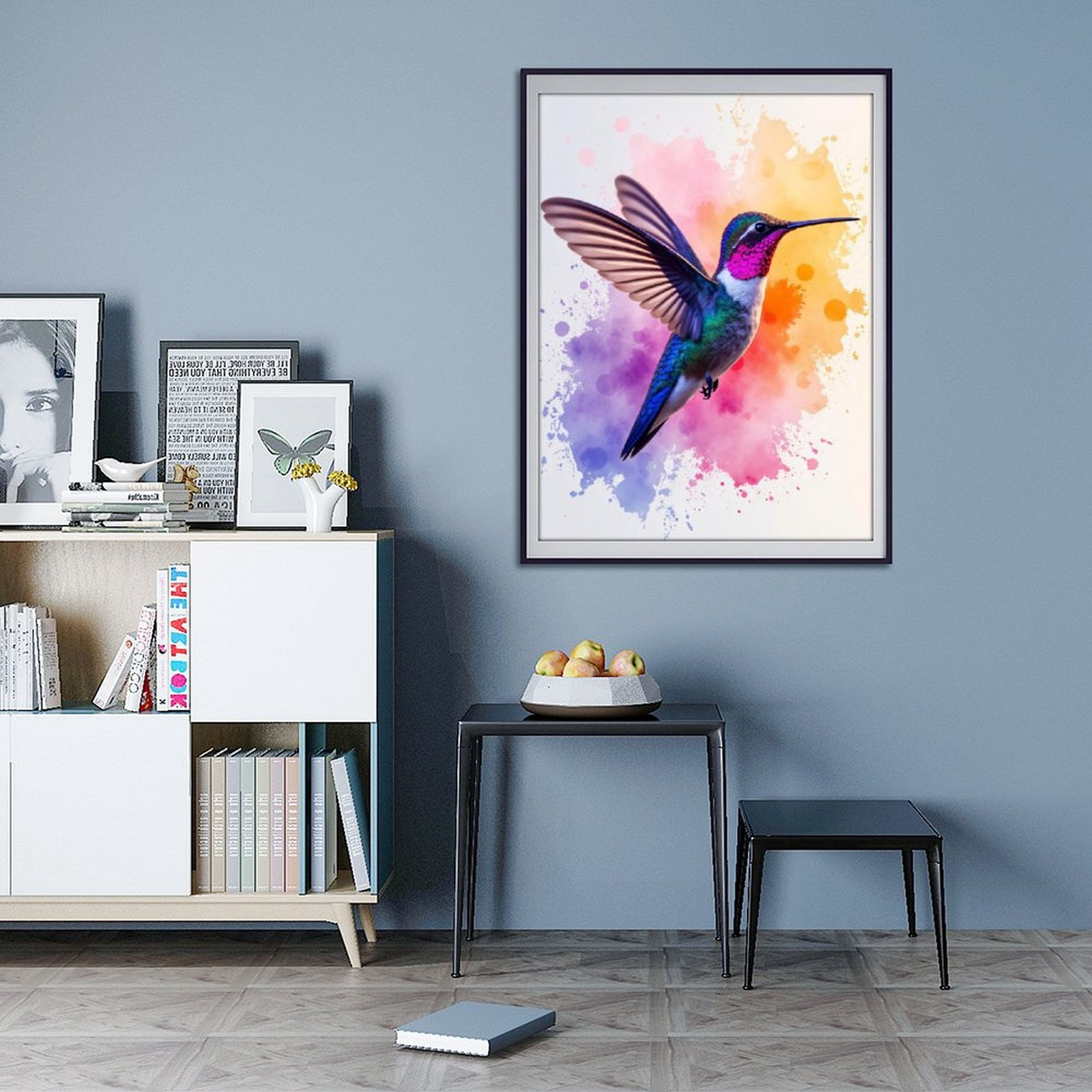 Diamond Art Kits for Adults - 5d Vibrant Hummingbird In Flight Colors Diamond Painting for Adults, Diamond Art for Adults Beginners, Diamond Painting Kits for Adults for Home Wall Decor