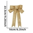 thumbnail image 3 of 9 Inch Glitter Christmas Bows Large Wreath Bow Xmas Tree Topper Ornaments for Front Door Holiday Party Decorations and Gift Wrapping Supplies, 1PC, 3 of 4