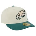 thumbnail image 3 of Men's New Era Cream/Midnight Green Philadelphia Eagles Tonal Floral 59FIFTY Fitted Hat, 3 of 5