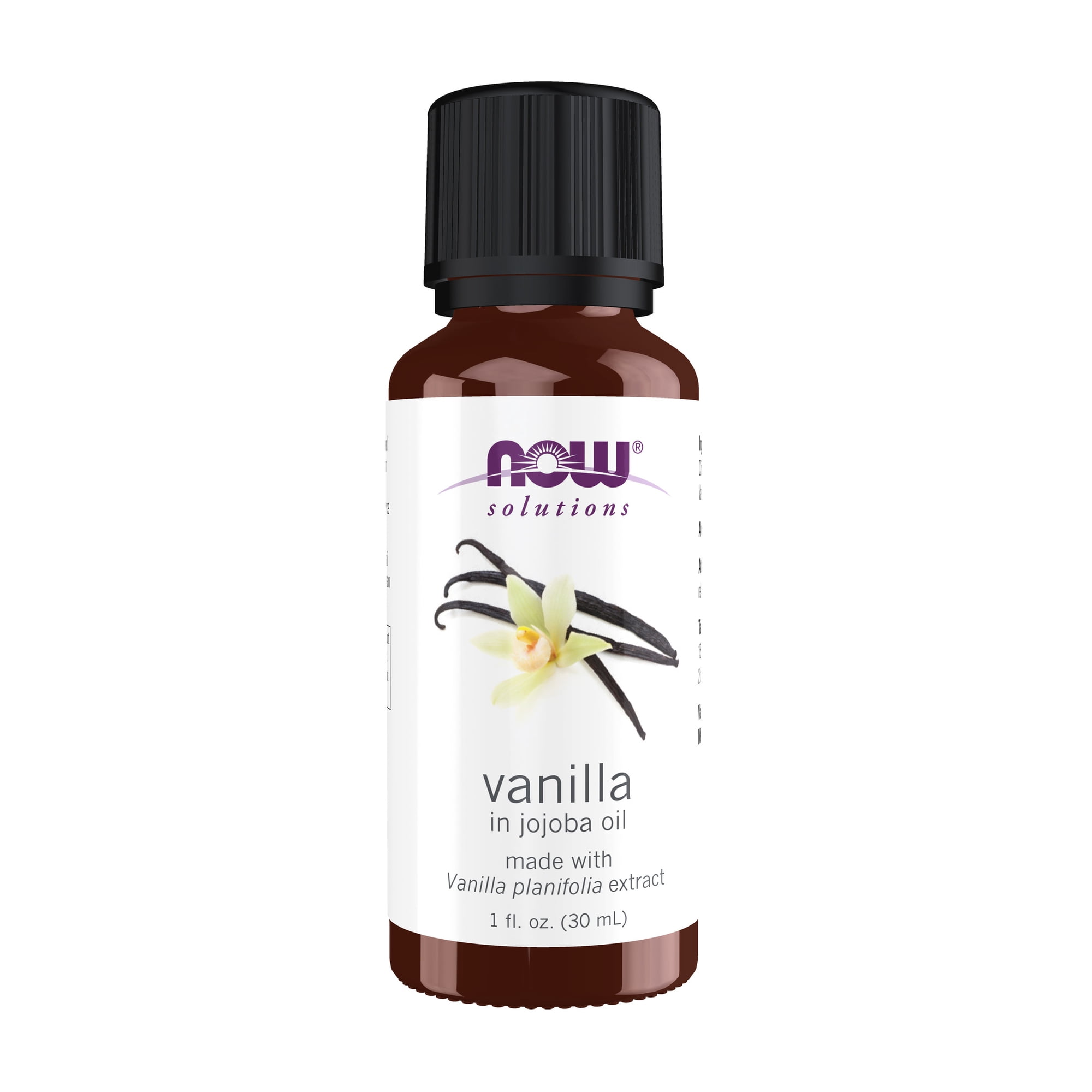 NOW Essential Oils, Vanilla Oil, Blend of Pure Vanilla Bean Extract in Pure Jojoba Oil, Sweet Aromat