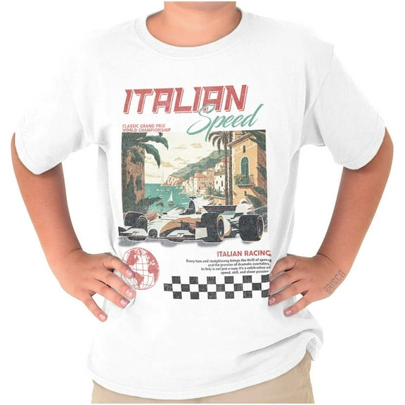 Grand Prix Italian Speed Racing Car Boys Kids T Shirt Tees Tops Teen Brisco Brands S