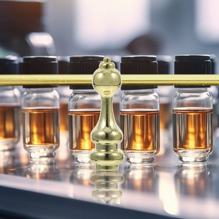 MIPCASE 2Pcs Easy Install Golden Wine Cabinet Railing Hardware for Home Furniture and Glass Bar Cart